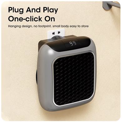 800W Wall-Mounted Mini Heater with Remote Control - PTC Ceramic Electric Heater for Home & Bathroom