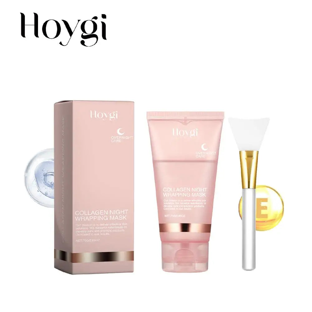 Collagen Overnight Wrapping Peel-Off Facial Mask - Deep Hydration Korean Night Care Mask Cream 75ml