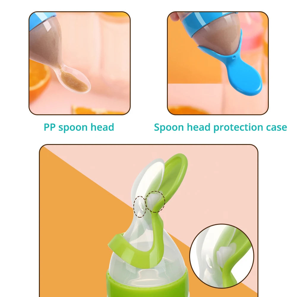 Baby Squeeze Feeding Spoon Bottle