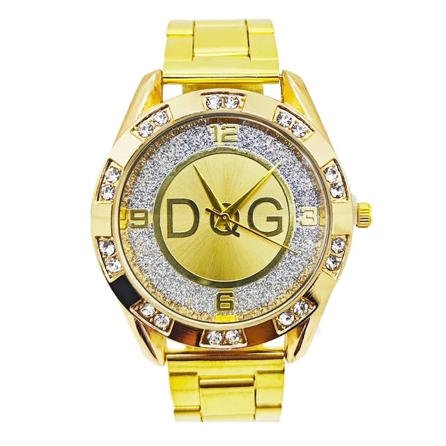 Elegant Crystal Quartz Ladies Timepiece – Luxe Edition