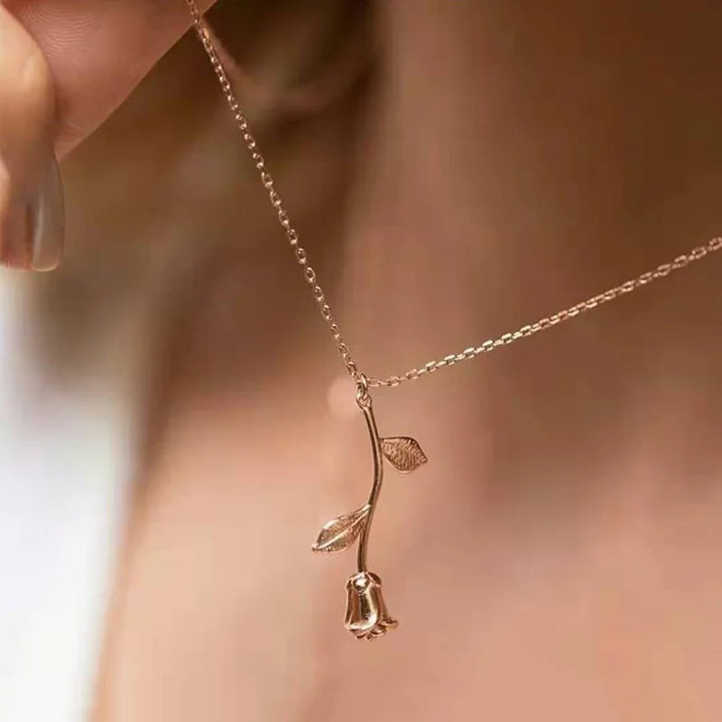 Enchanted Rose Necklace Charm