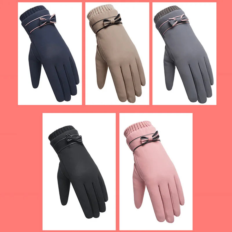 Winter Women's Thermal Touchscreen Gloves - Fleece Lined, Waterproof, Full-Finger Hand Warmers