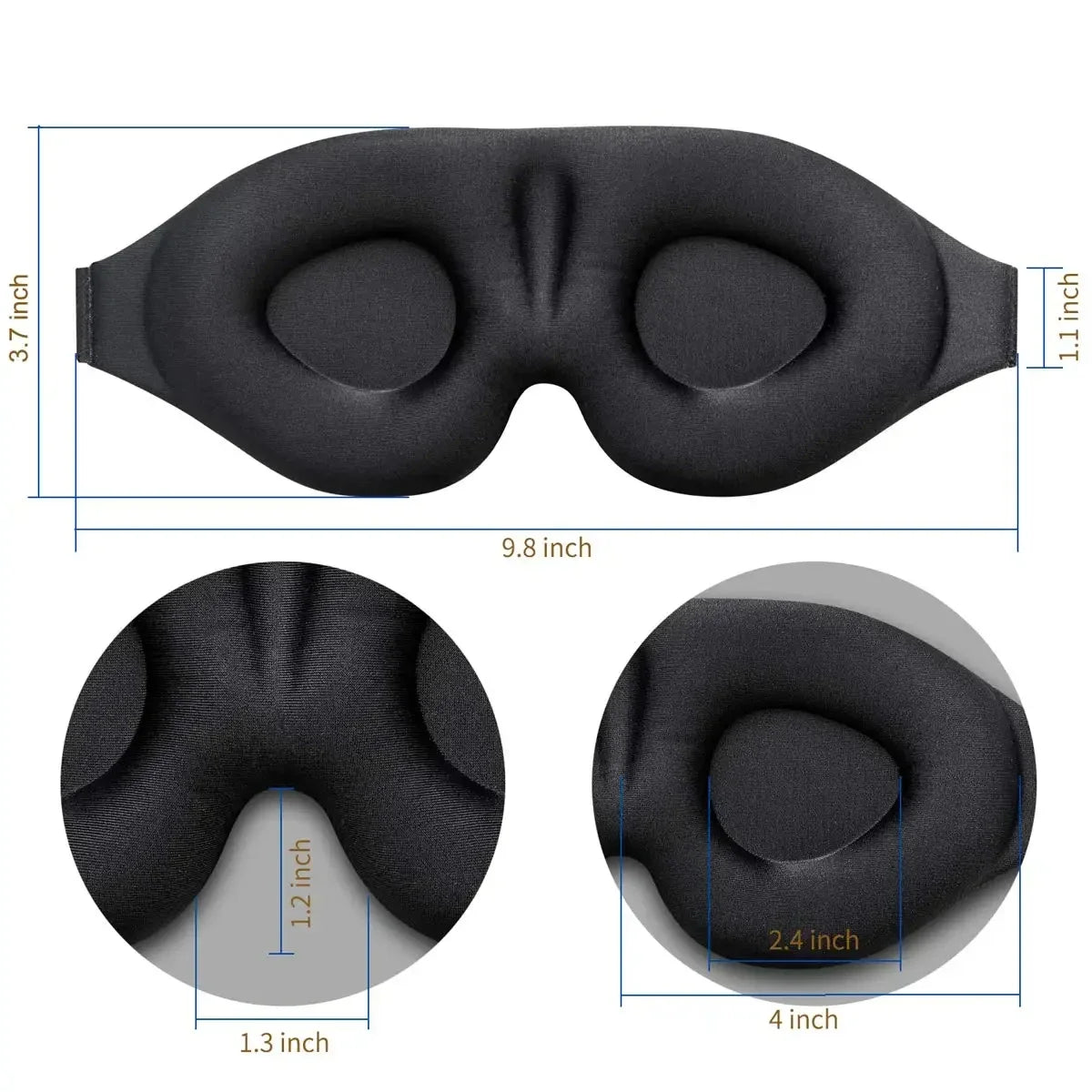 Dreamlight 3S 3D Eye Mask | Sleep Aid for Men & Women | Portable Light-Blocking Comfort