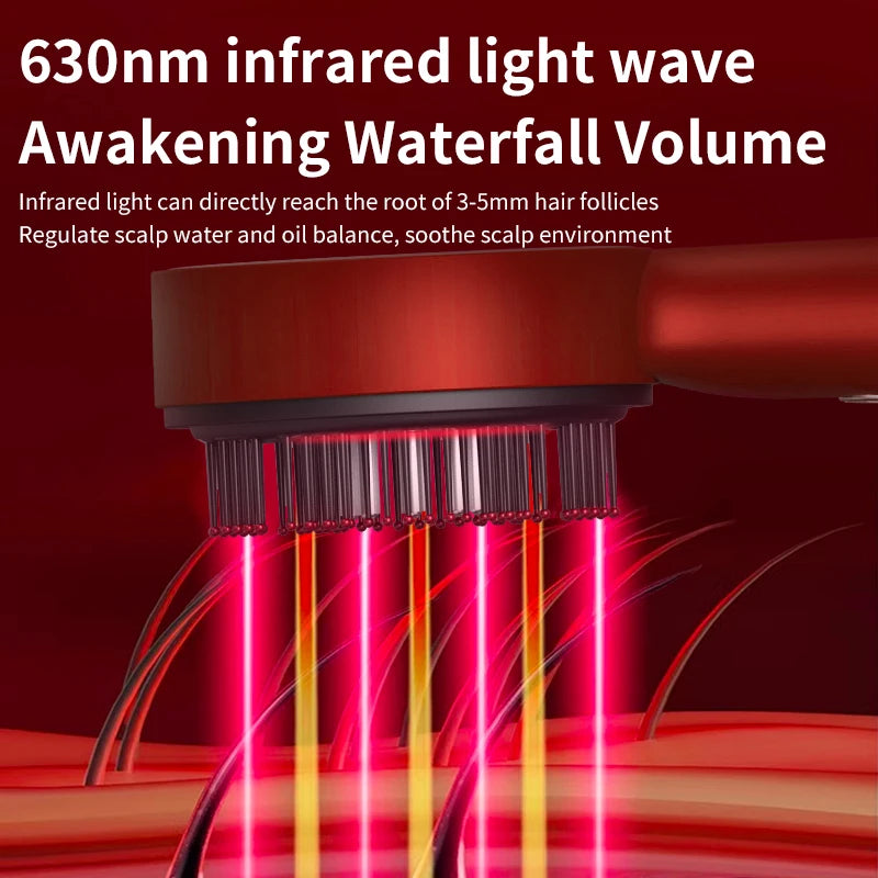 Electric Red Light Massage Comb | Hair Growth & Scalp Care Solution