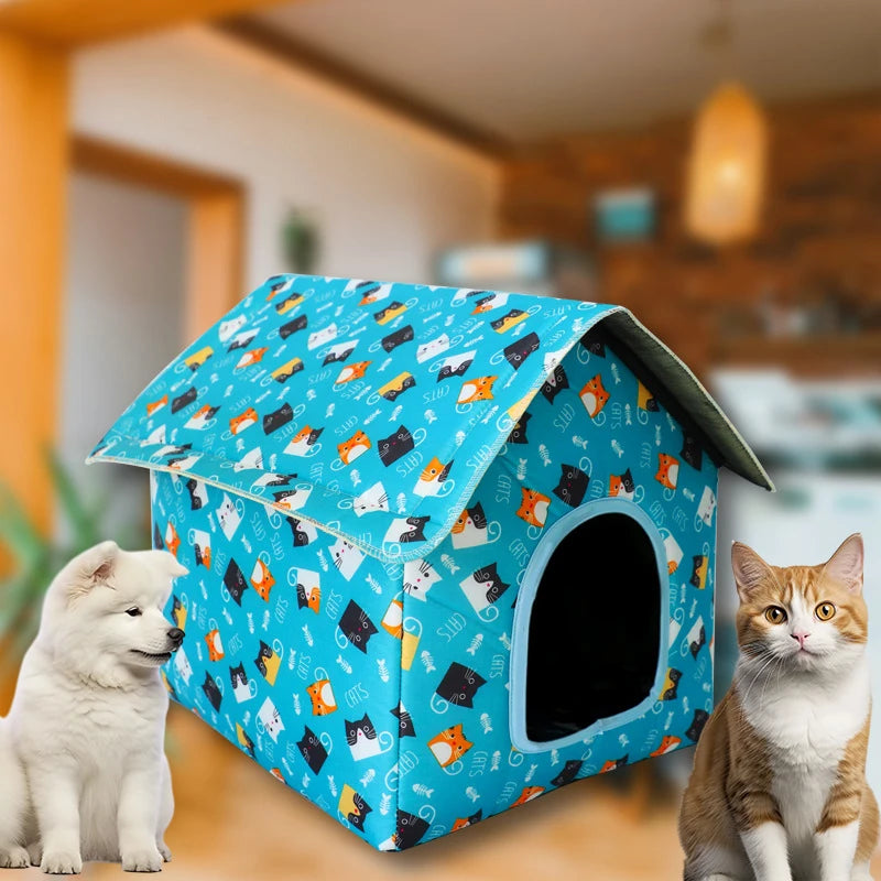 Cozy Outdoor Cat Villa Shelter – Ultimate Comfort for Outdoor Adventures