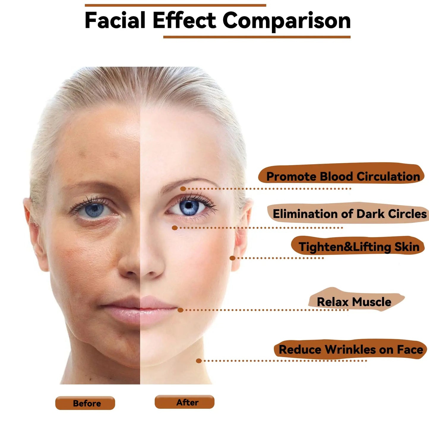 Wooden Face Lifting Massager Kit