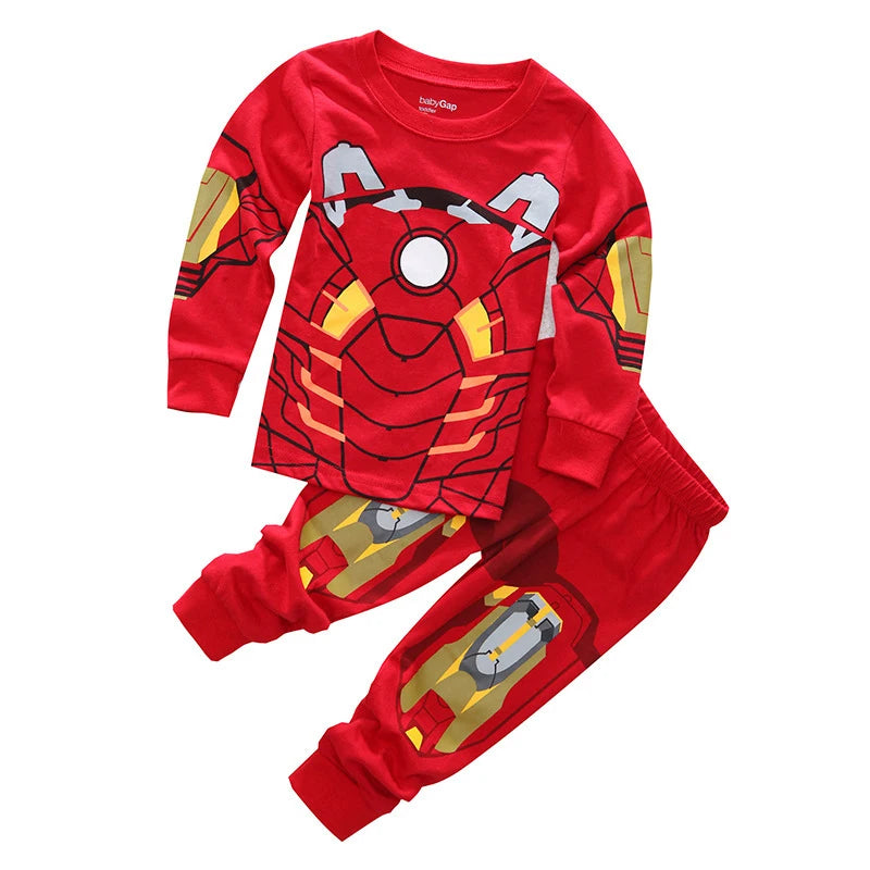 Kids' Cartoon Pyjamas Set | Spiderman & Hulk Collection | Boys & Girls Long Sleeve Sleepwear 2-7T