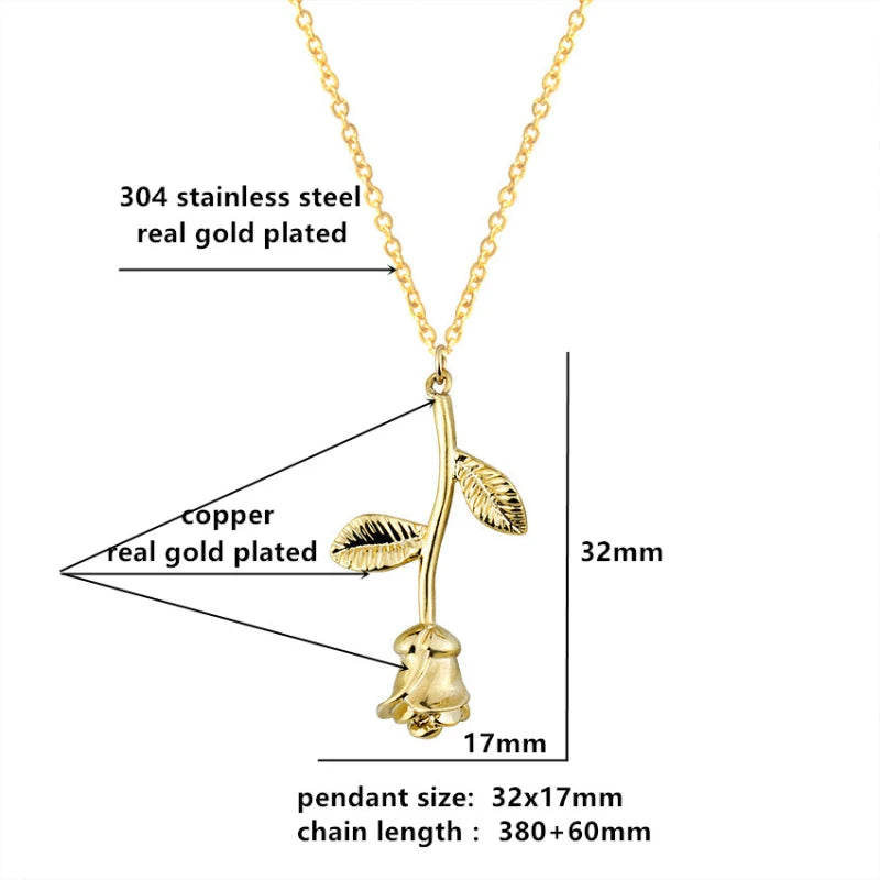 Enchanted Rose Necklace Charm