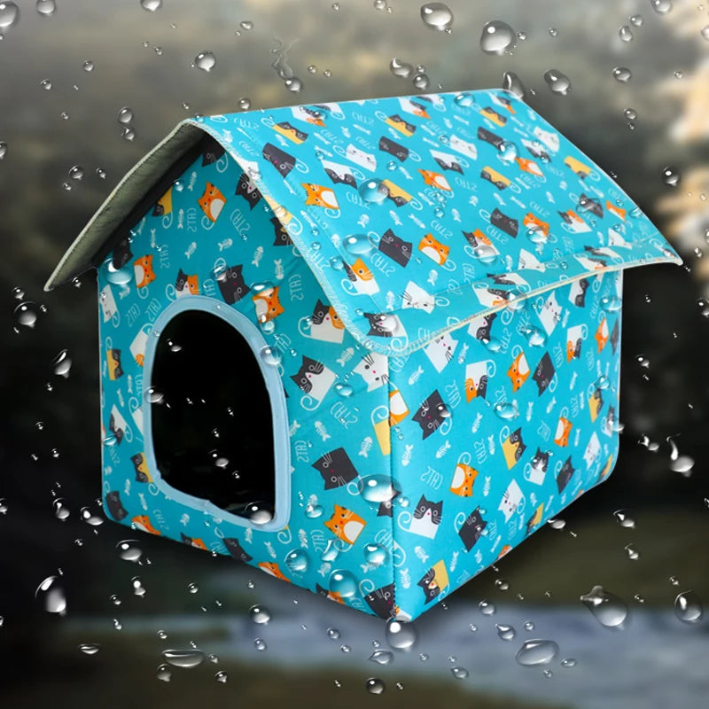 Cozy Outdoor Cat Villa Shelter – Ultimate Comfort for Outdoor Adventures
