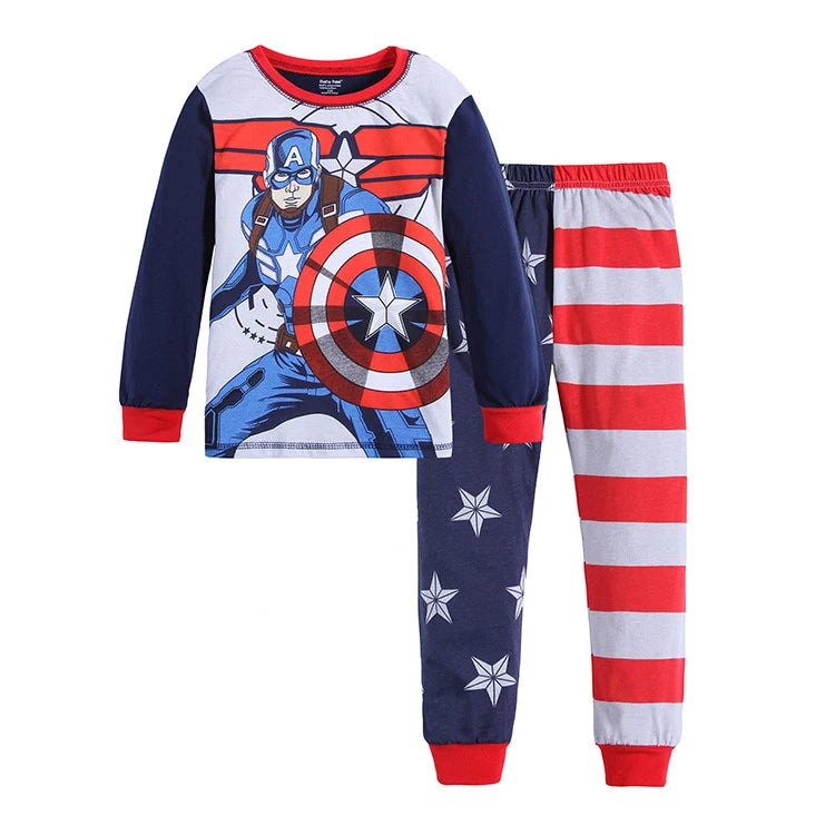 Kids' Cartoon Pyjamas Set | Spiderman & Hulk Collection | Boys & Girls Long Sleeve Sleepwear 2-7T