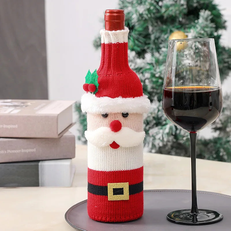 Festive Wine Bottle Covers Set