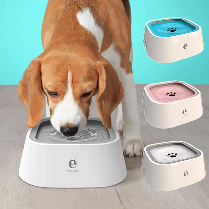 Non-Spill Floating Dog Water Bowl - Anti-Overflow Plastic Cat & Dog Drinking Dispenser