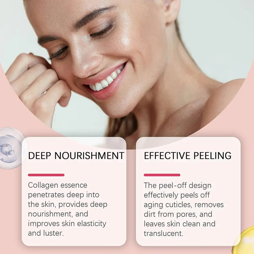 Collagen Overnight Wrapping Peel-Off Facial Mask - Deep Hydration Korean Night Care Mask Cream 75ml