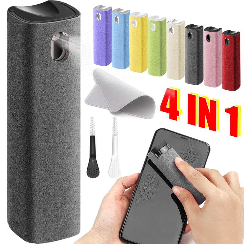 2-in-1 Screen Cleaner Spray Bottle with Microfiber Cloth Ultimate Cleaning Solution for Phones