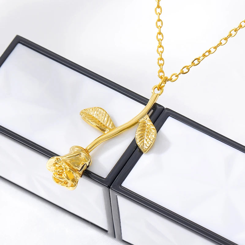 Enchanted Rose Necklace Charm