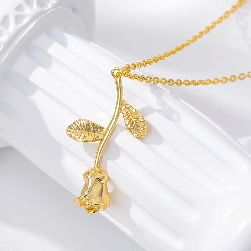 Enchanted Rose Necklace Charm
