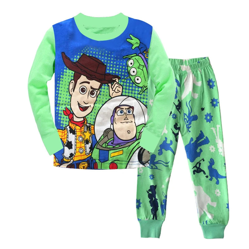 Kids' Cartoon Pyjamas Set | Spiderman & Hulk Collection | Boys & Girls Long Sleeve Sleepwear 2-7T