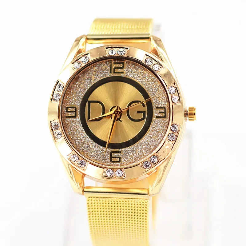 Elegant Crystal Quartz Ladies Timepiece – Luxe Edition