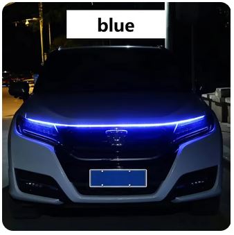 150cm LED Car Hood Decorative Daytime Running Light - 12V DRL Ambient Lamp with Scan Start