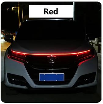 150cm LED Car Hood Decorative Daytime Running Light - 12V DRL Ambient Lamp with Scan Start