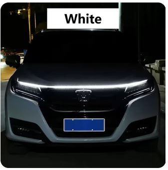 150cm LED Car Hood Decorative Daytime Running Light - 12V DRL Ambient Lamp with Scan Start