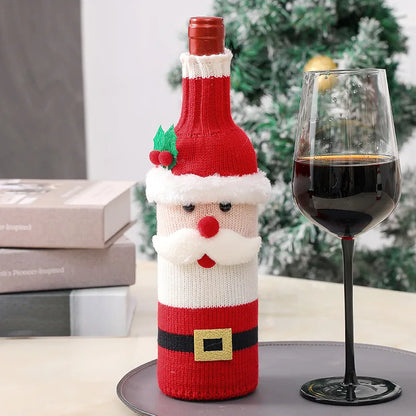 Festive Wine Bottle Covers Set