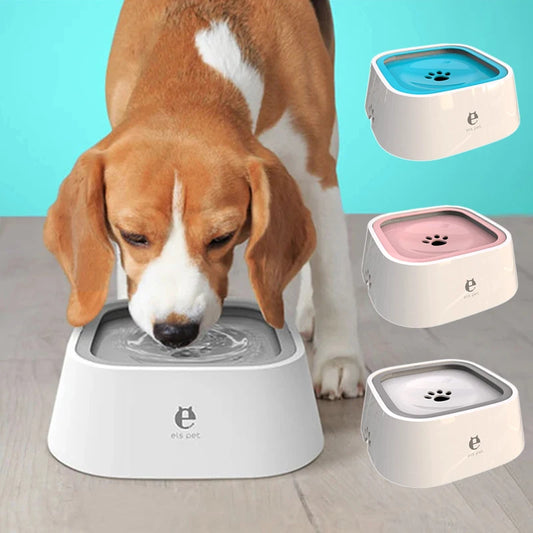 Non-Spill Floating Dog Water Bowl - Anti-Overflow Plastic Cat & Dog Drinking Dispenser