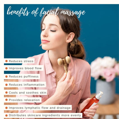 Wooden Face Lifting Massager Kit
