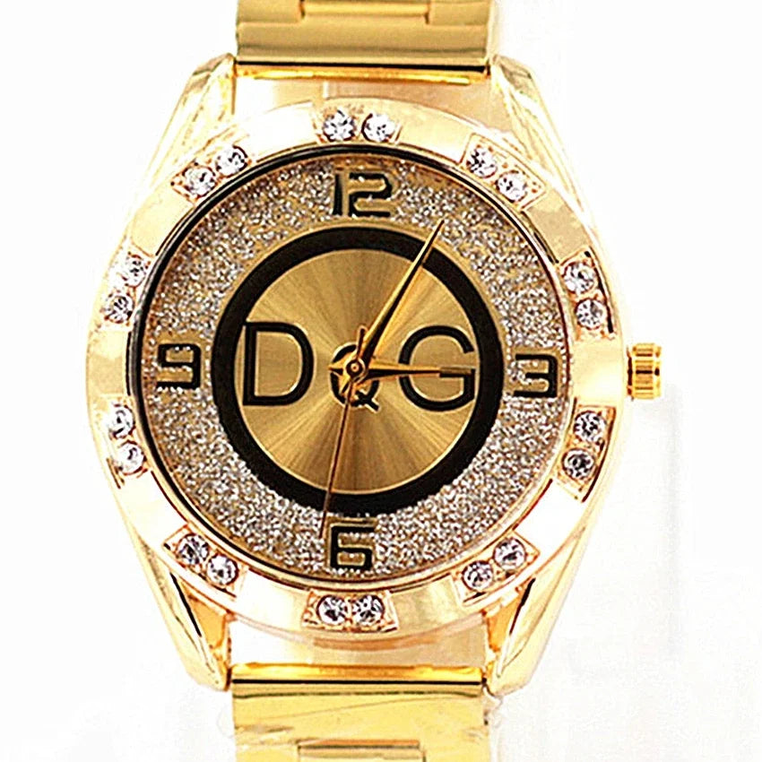 Elegant Crystal Quartz Ladies Timepiece – Luxe Edition
