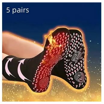 5 Pairs of Self-Heating Socks - Comfortable Warm Sports Socks for Men and Women