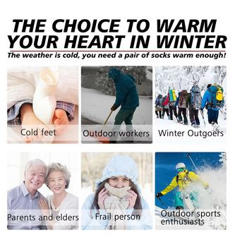 5 Pairs of Self-Heating Socks - Comfortable Warm Sports Socks for Men and Women